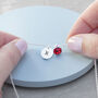 Personalised Birthstone Crystal And Disc Necklace, thumbnail 2 of 7