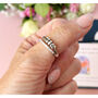 Silver Plated Anxiety Fidget Ring Worry Gift, thumbnail 10 of 10