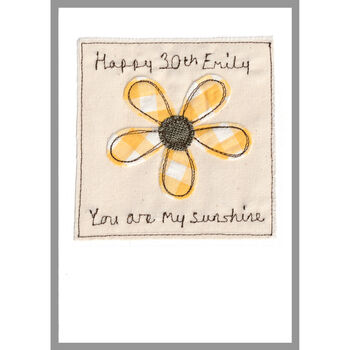 Personalised Flower 50th Birthday Card For Her, 3 of 11
