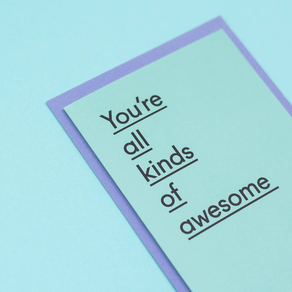 'you're All Kinds Of Awesome' Funny Birthday Card By Twin Pines ...