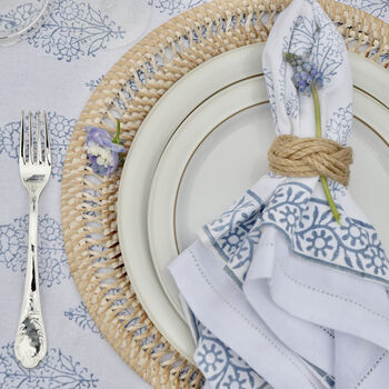 Balinese Hand Woven Spiral Placemat Charger White, 2 of 9