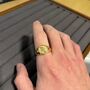 Saint Michael Small Signet Ring Gold Plated Stainless Steel Ring For Men, thumbnail 5 of 12
