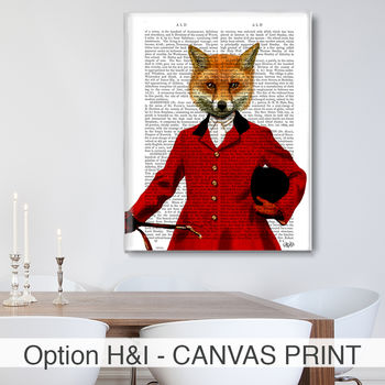 Fox Hunter Portrait Book Print Framed Or Unframed, 8 of 8