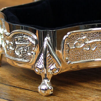 Personalised Small Engraved Antique Style Jewellery Box, 4 of 6