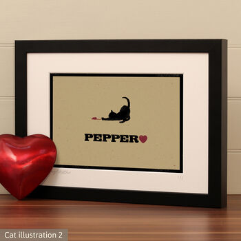 Personalised Cat Lover Gift Print For One Or Two Cats, 4 of 12