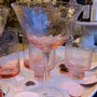 Rippled Pink Cocktail Glass, thumbnail 1 of 2