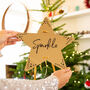 'Sparkle' Gold Star Christmas Tree Topper, thumbnail 1 of 6
