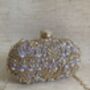 Purple Handcrafted Embroidered Oval Clutch Bag, thumbnail 10 of 10