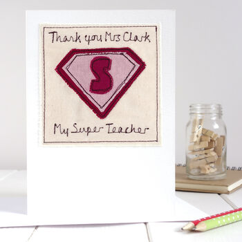 Personalised Superhero Thank You Card For Her, Mum, Teacher, 10 of 12
