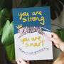 You Are Strong Tiger Typography Print, thumbnail 3 of 6