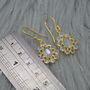 Floral Rainbow Moonstone Earrings: Silver Or Gold, thumbnail 6 of 11