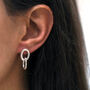 Sterling Silver Double Chain Link Earrings, thumbnail 1 of 4