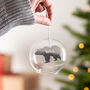 Personalised Polar Bear Glass Dome Bauble, thumbnail 1 of 3