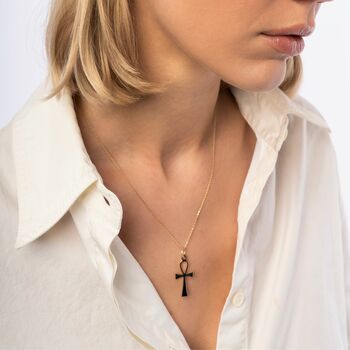 9ct Solid Gold Egyptian Ankh Necklace, 3 of 5