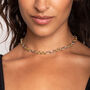 Mixed Metal Rolo Chain Necklace In 18 K Gold And Rhodium Plated Sterling Silver, thumbnail 4 of 9