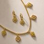 Moroccan Charm Gold Plated Peridot Necklace, thumbnail 9 of 12