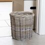 Round Rattan Wastepaper Basket, thumbnail 1 of 3