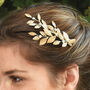 Bronze Enameled Botanical Bridal Hair Clip, thumbnail 4 of 8