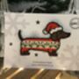 Christmas Dachshund Dog Embroidered Fabric Patch, thumbnail 2 of 2