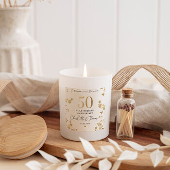 Golden 50 Years Candle Personalised Gift, 5 of 8