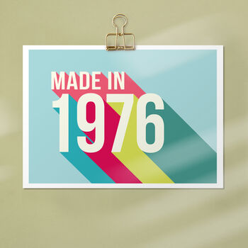 Personalised 50th Birthday Year Print, 5 of 7