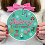 'Merry Everything' Cross Stitch Kit, thumbnail 1 of 4