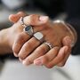 Men's Textured Leaf Stainless Steel Ring, thumbnail 4 of 7