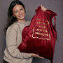 I'm Only Here For The Presents Luxury Velvet Style Gift Bag, thumbnail 2 of 7