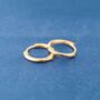 Gold 18 Mm Minimalistic Everyday Hoops, thumbnail 4 of 7