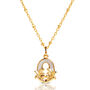 Gold Plated O Initial Necklace With Mother Of Pearl, thumbnail 1 of 6