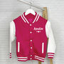 Kid's Heart Personalised Varsity Jacket, thumbnail 3 of 7