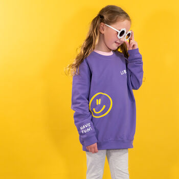 Children's Personalised Scribble Smiley Sweatshirt, 4 of 12