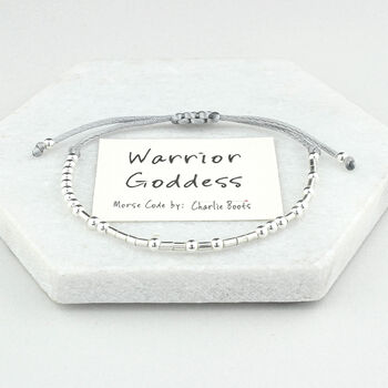 'Warrior Goddess' Morse Code Bracelet, 3 of 12
