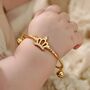 Zircon Crown Charm Adjustable Brass Bracelet For Kids, thumbnail 1 of 4
