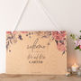 Peony Wedding Welcome Sign In Wood, thumbnail 2 of 6