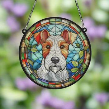 Fox Terrier Stained Glass Effect Suncatcher, 3 of 3