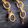 Super Chunky Gold Plated Bronze Chain Necklace, thumbnail 2 of 3
