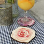 Wooden Flower Coasters Set Of Six, thumbnail 5 of 8