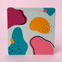 Colourful Hand Painted Concrete Coaster, thumbnail 3 of 3