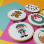'Christmas Wreath' Mini Cross Stitch Kit, thumbnail 3 of 3