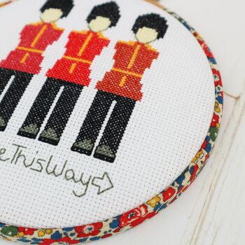 London Cross Stitch Gift Set. Queue This Way, 3 of 5