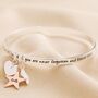 Personalised 'Never Forgotten' Meaningful Word Bangle, thumbnail 3 of 6