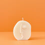 Minimalist Oval Face Soy Wax Pillar Candle, thumbnail 5 of 6