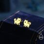 Pomeranian Dog Sterling Silver Stud Earrings, thumbnail 4 of 10