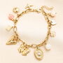 Stainless Steel Chunky Oversized Charm Bracelet In Gold Plating, thumbnail 1 of 4