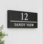 Personalised House Sign With Parallel Line, thumbnail 3 of 9