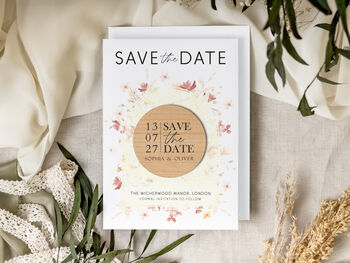 Save The Date Magnet Cards Summer Wedding Wildflower, 7 of 10