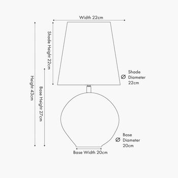 Clear Glass And White Shade Table Lamp, 10 of 10