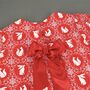Girls Red Handmade Christmas Dress, thumbnail 2 of 3