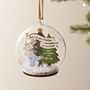 Festive Rabbit Personalised First Christmas Bauble, thumbnail 1 of 4